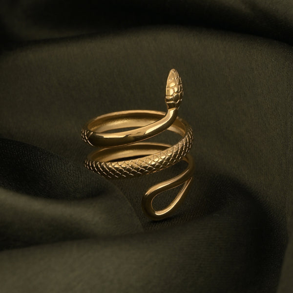 Shop Serpent's Embrace Gold Ring Palmonas-1