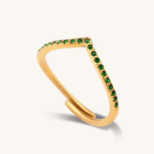 Eterna Green Stud Ring