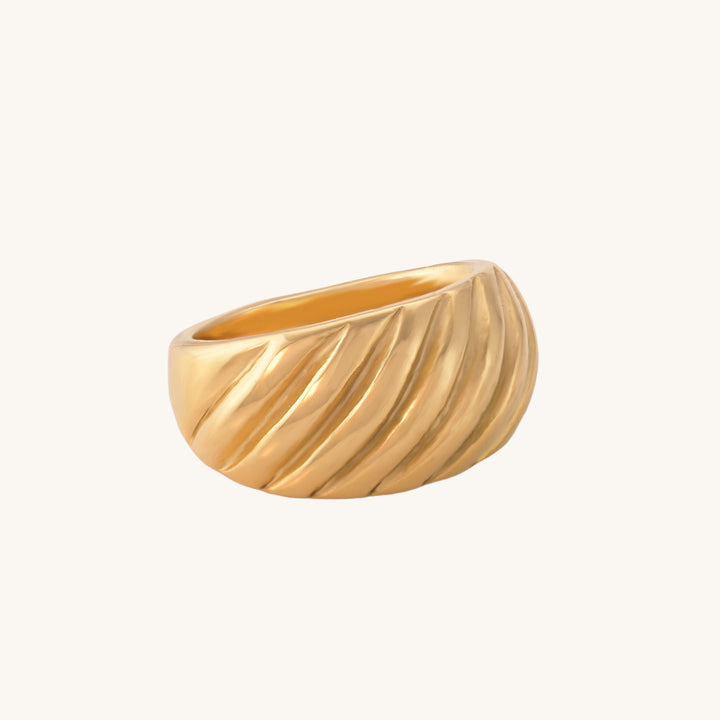 Shop Twisted Dome Ring- 18k Gold Plated Palmonas-5
