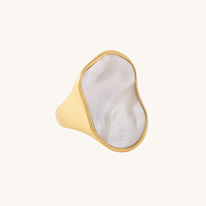 Shop Galaxy White Ring- 18k Gold Plated Palmonas-5