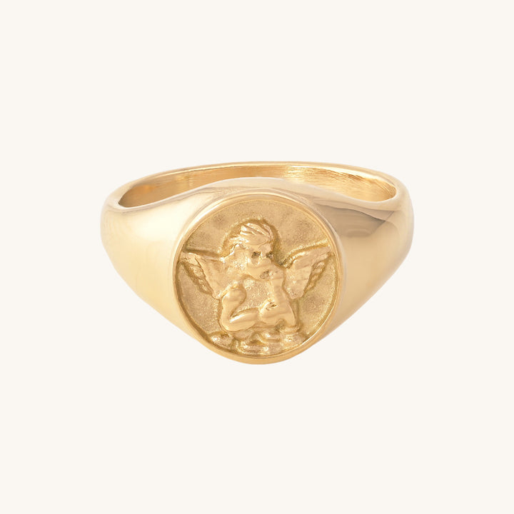 Shop Powerful Angel Ring- 18k Gold Plated Palmonas-5