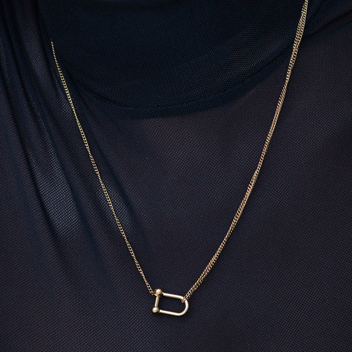 Shop U Shape Necklace- 18k Gold Plated Palmonas-1