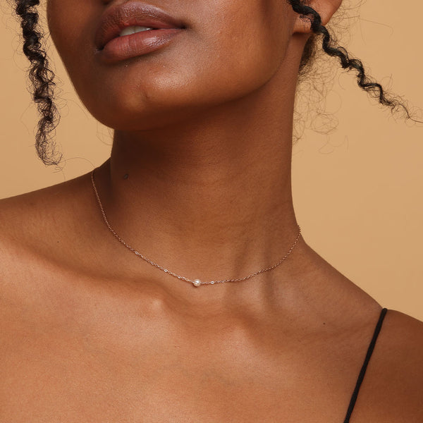 Shop Minimalist Pearl Necklace | 18k Gold Plated Palmonas-1