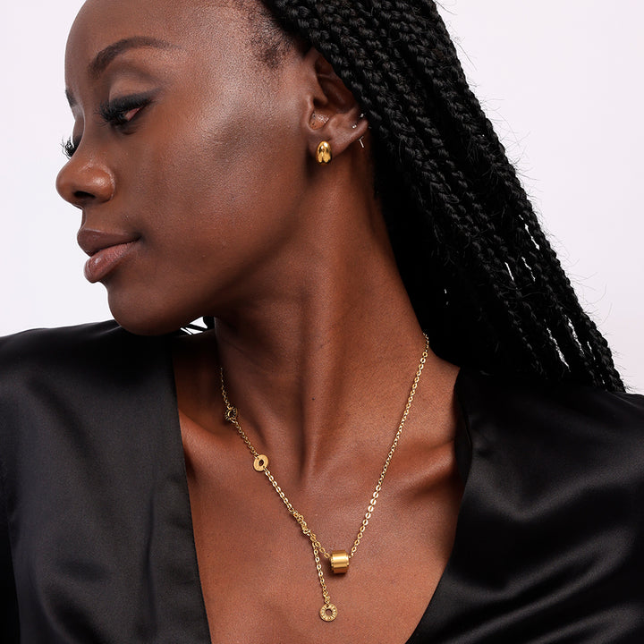 Shop Hollow Clavicle Chain  Necklace | 18k Gold Plated Palmonas-5