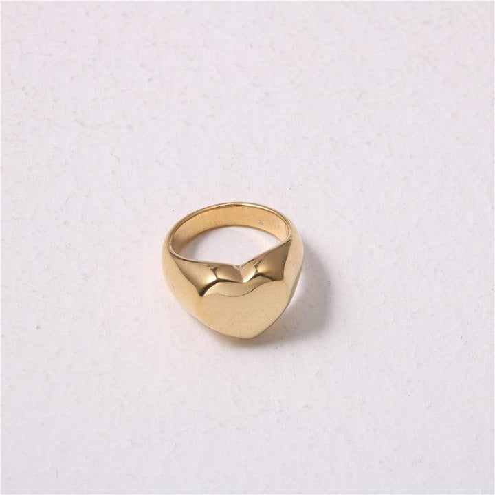 Shop Chunky Heart Ring- 18k Gold Plated Palmonas-6