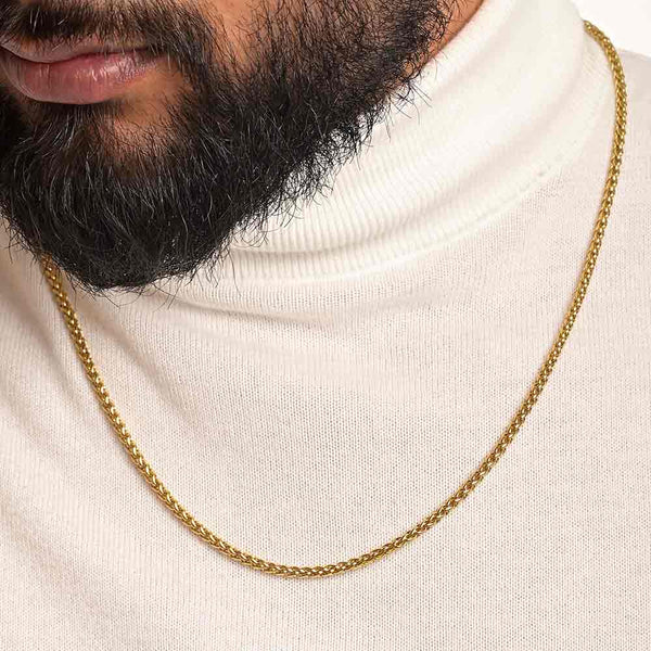 Shop Wheat Chain | 18k Gold Plated | 3 MM Palmonas-1