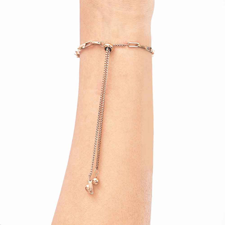 Shop Love You Forever Bar Box Chain Bracelet | 18K Gold Plated Palmonas-4