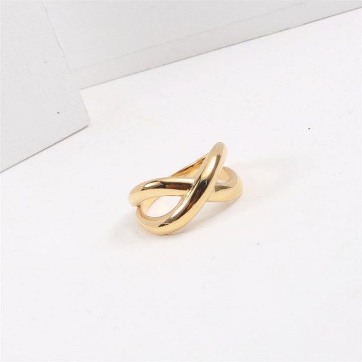 Shop Chunky X Ring- 18k Gold Plated Palmonas-5