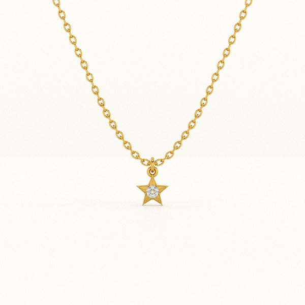 Small Star Charm 925 Sterling Silver Necklace