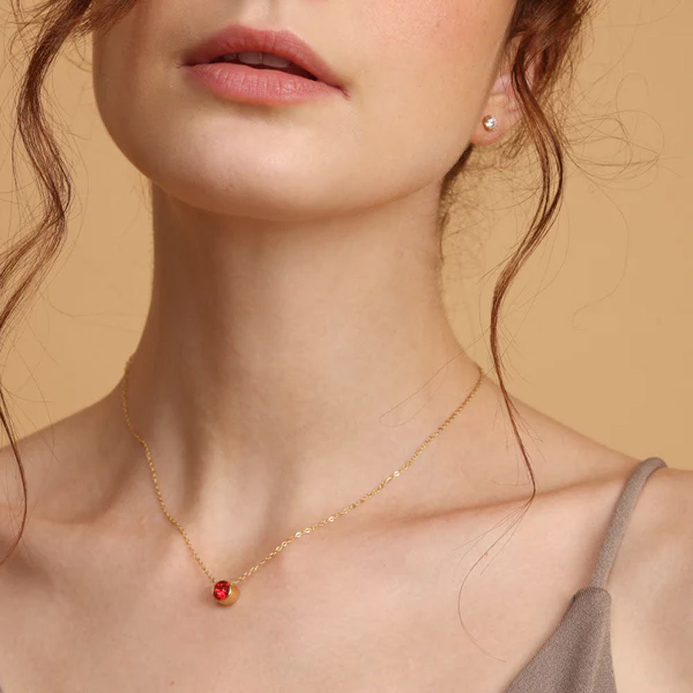 NATASHA SCHWEITZER | Necklaces | Birthstone Necklace | 9K Rose Gold —  Natasha Schweitzer