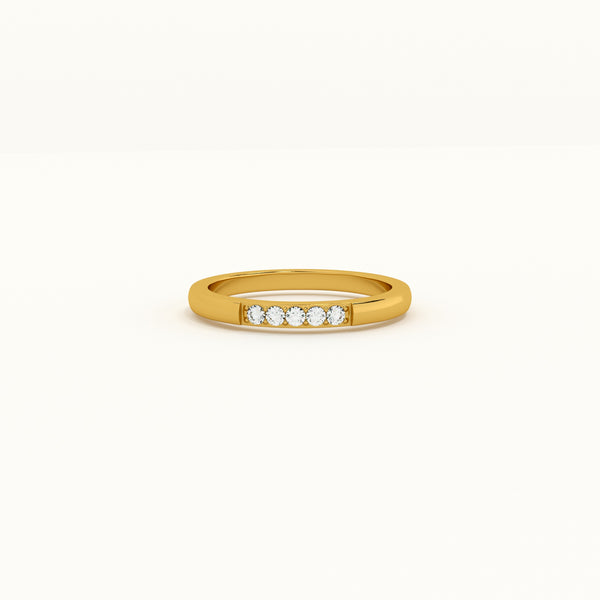 Minimalist Lab Grown Diamond + Gold Vermeil Ring