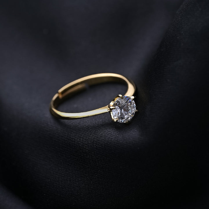 Shop Celestial Solitaire Diamond Ring | 18K Gold Vermeil Palmonas-6