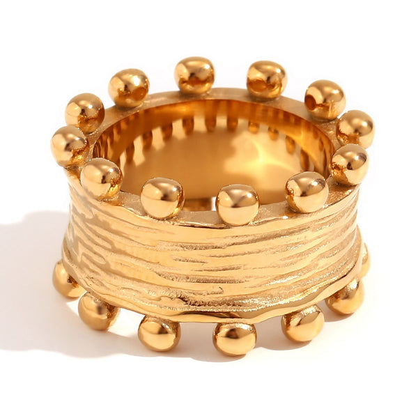 Golden Beaded Ring