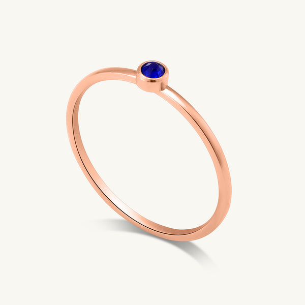 Cute Birthstone Ring | 18k Rose Gold Plated