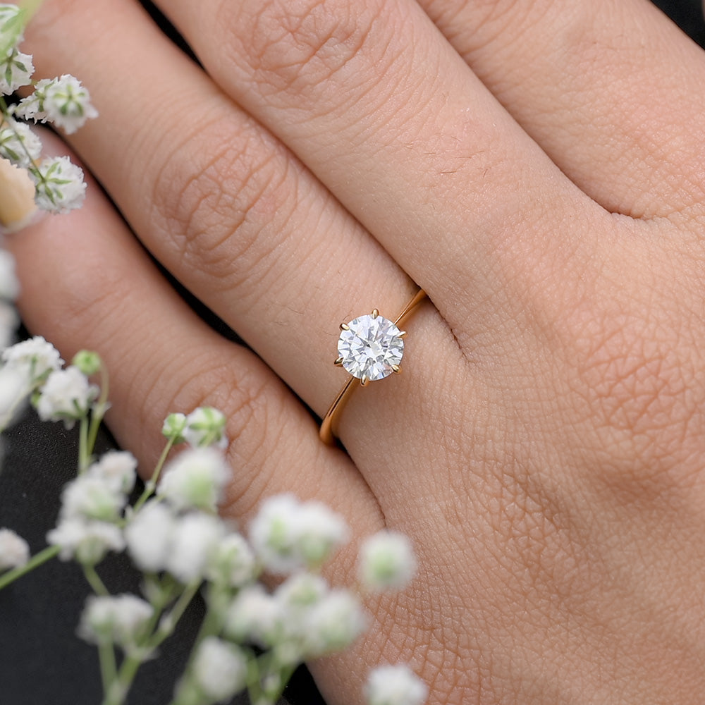 0.50 Carat Classic Labgrown Diamond Engagement Ring - OROGEM Jewelers