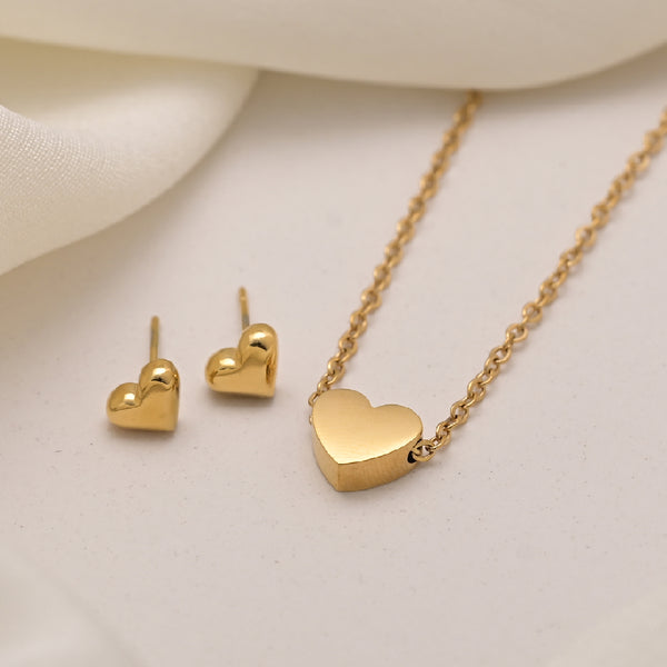 Adoring Heart Pendant & Earrings Set- Combo of 2