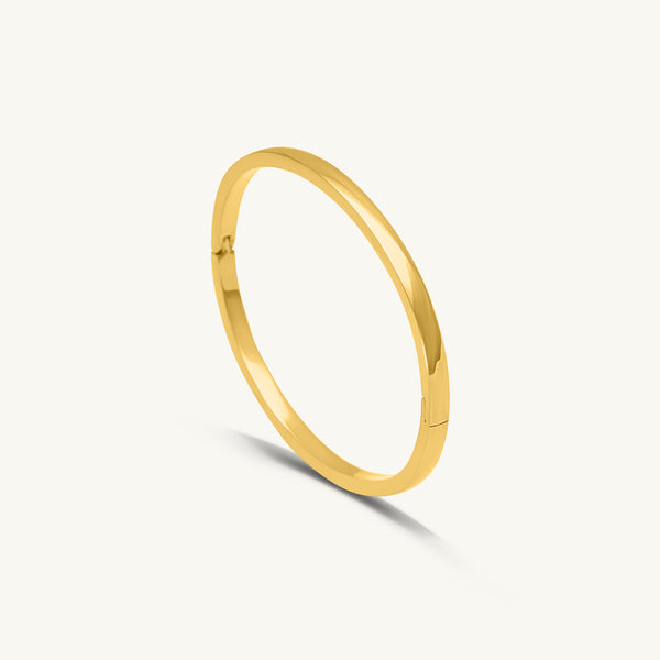 Elliptical Grace Bangle Bracelet | Gold