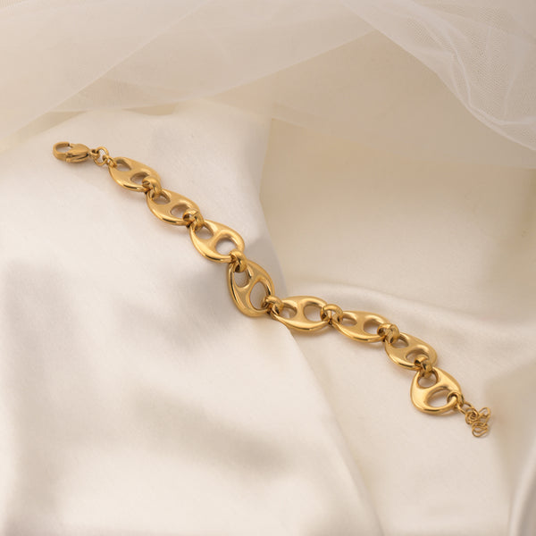 Gilded Unity Gold Linked Bracelet