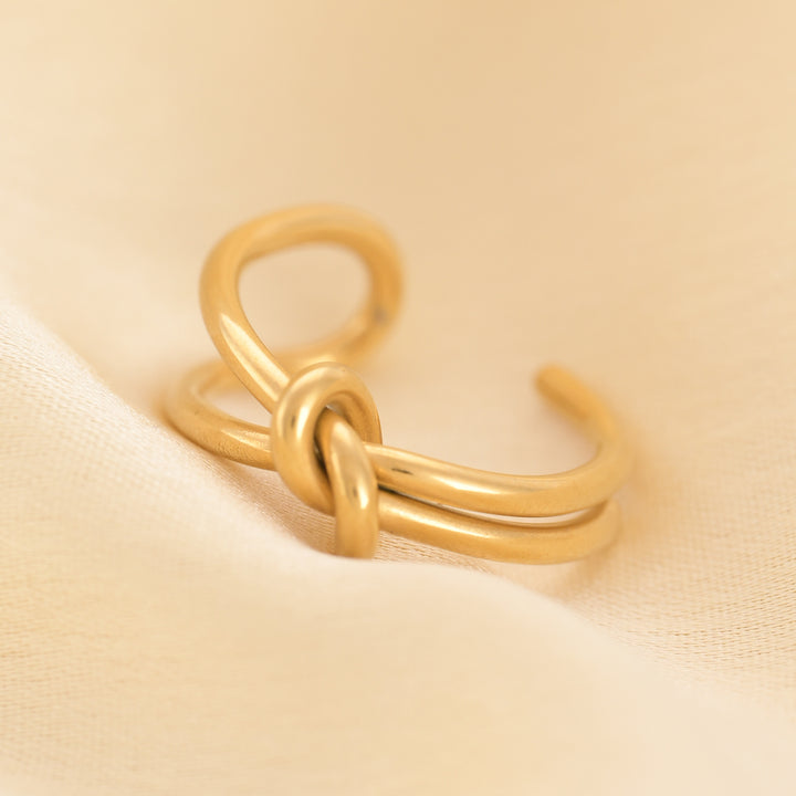 Shop Golden Embrace Knot Ring Palmonas-4