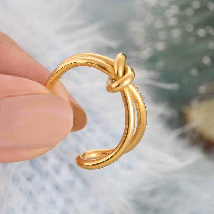 Shop Golden Embrace Knot Ring Palmonas-2