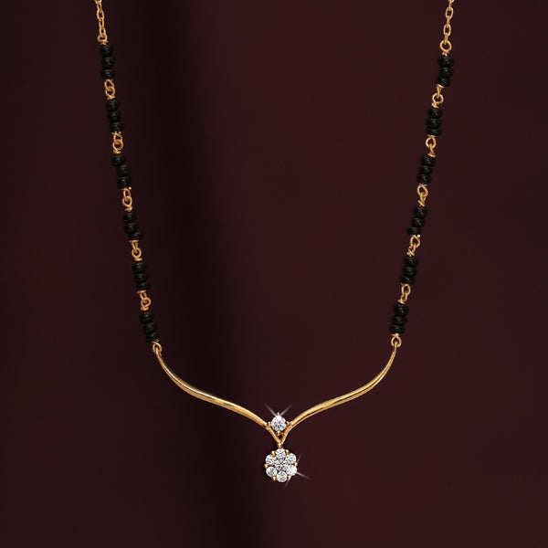 Niyati Diamond Mangalsutra | BIS Hallmarked | 18k Gold Vermeil