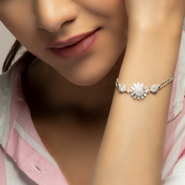 Blossom Silver Chain Bracelet