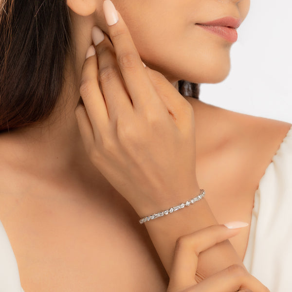 Baguette Beauty Silver Slider Bracelet