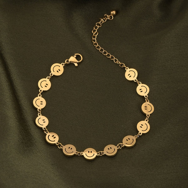 Smile Gold Chain Bracelet
