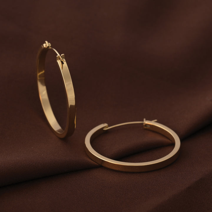 Shop Flat Round Hoop Earrings Palmonas-2