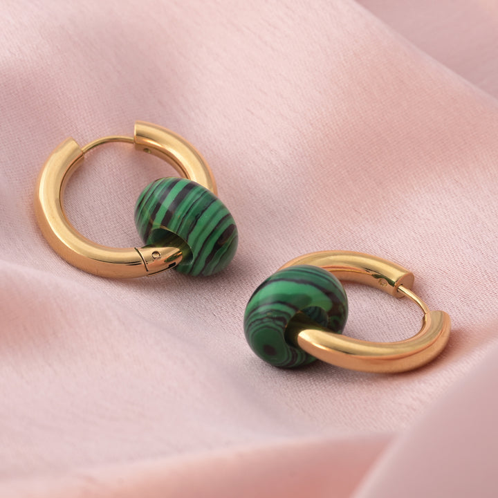 Shop Malachite Ebon Earrings Palmonas-2