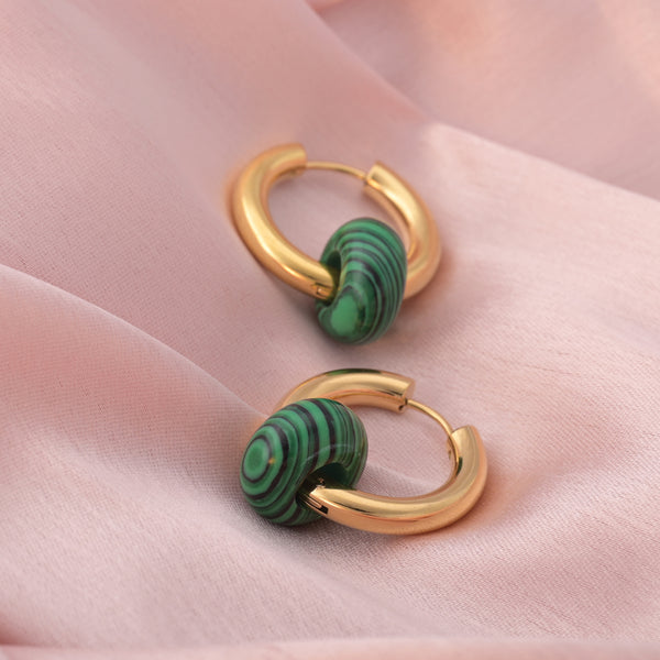 Shop Malachite Ebon Earrings Palmonas-1