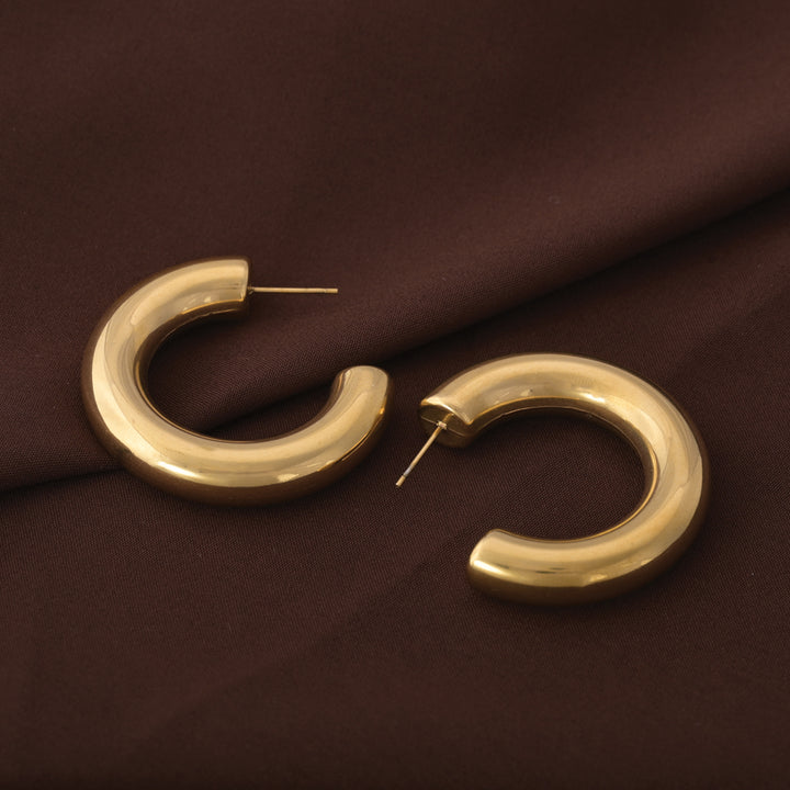 Shop Thick Gold Hoop Earrings Palmonas-1