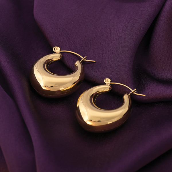 Shop Chunky Drop Hoop Earrings Palmonas-1