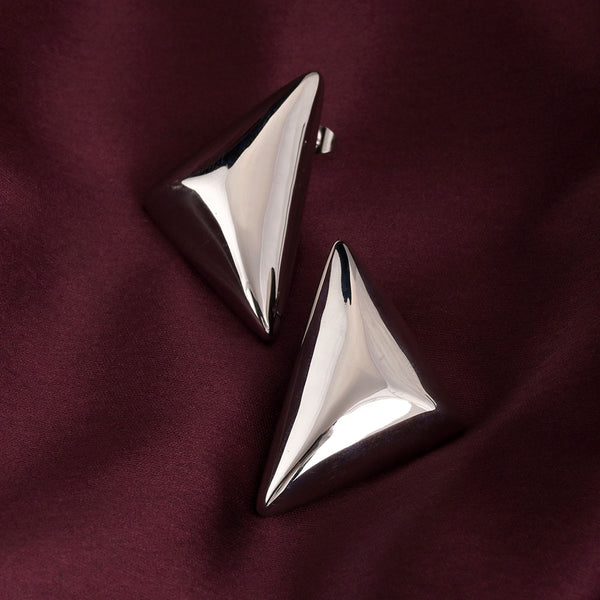 Sleek Triangle Stud Earrings