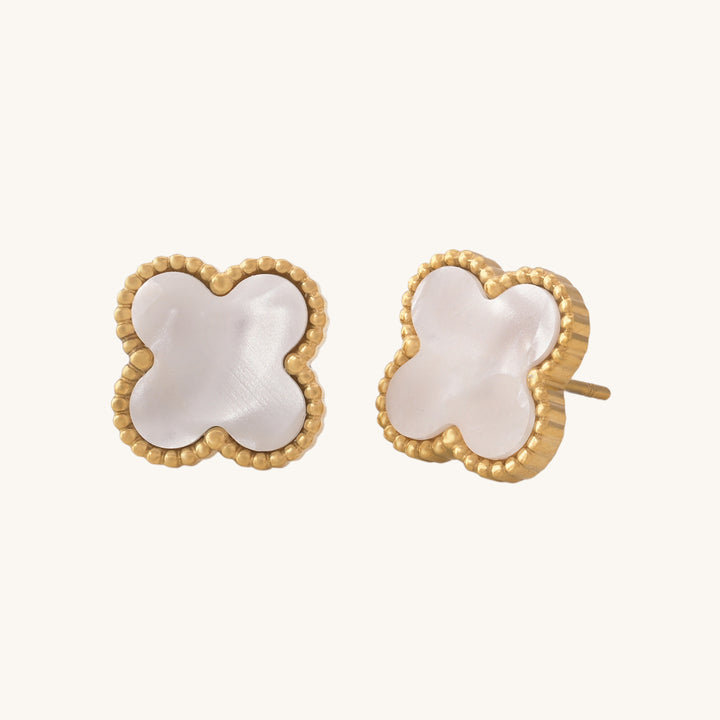 Shop Clover Leaf stud Earrings | 18k Gold Plated Palmonas-3