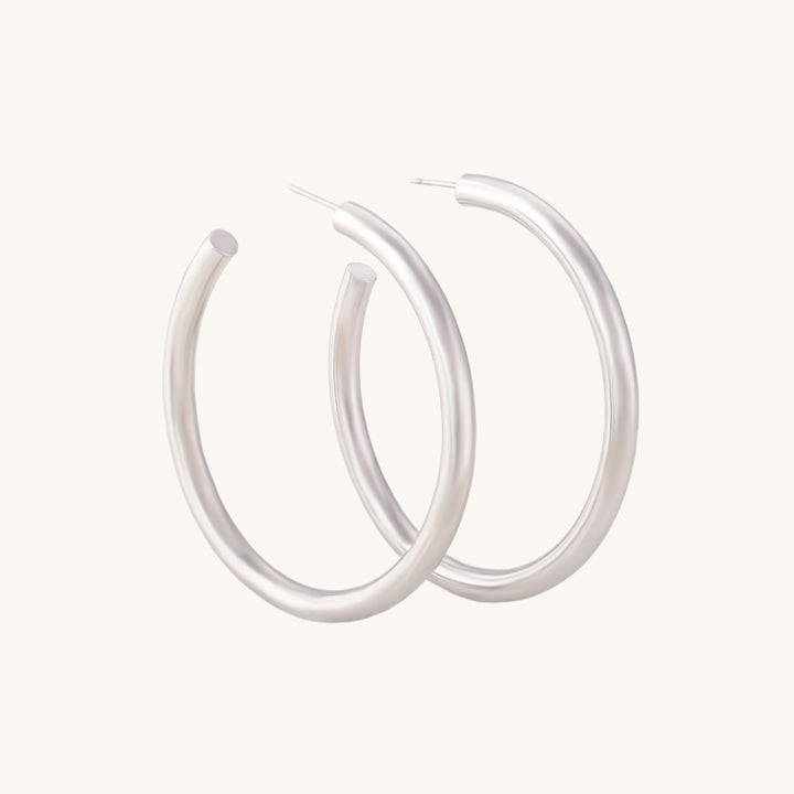 Shop Timeless Styling C Hoops Earrings | 18k Gold Plated Palmonas-9