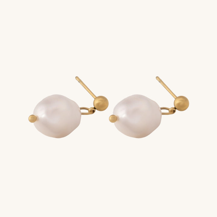 Shop Pearl Drop Earrings | 18k Gold Plated Palmonas-3