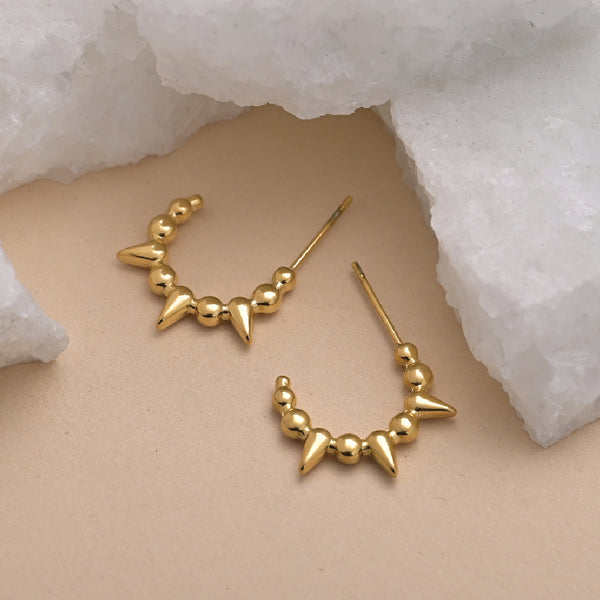 Soft Spikes Hoop Earrings