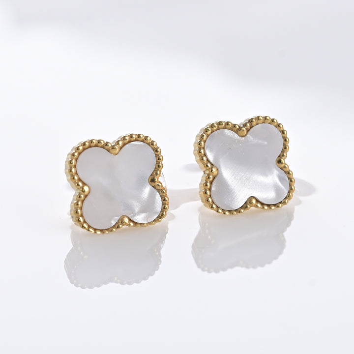 Shop Clover Leaf stud Earrings | 18k Gold Plated Palmonas-4