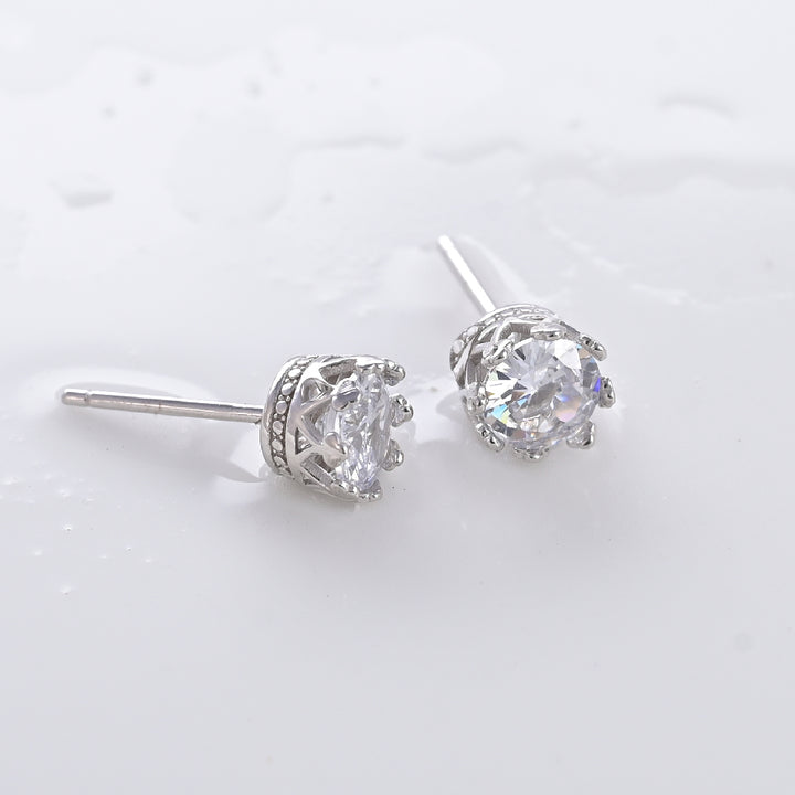 Shop Crown Star Stud Earrings- 925 Silver Palmonas-4