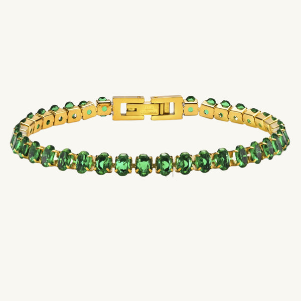 Premium Oval Emerald Bracelet