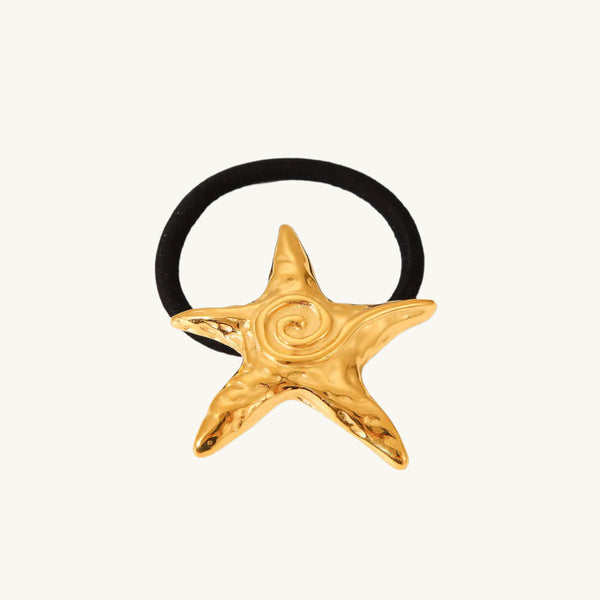 Gold Starfish Hair Tie