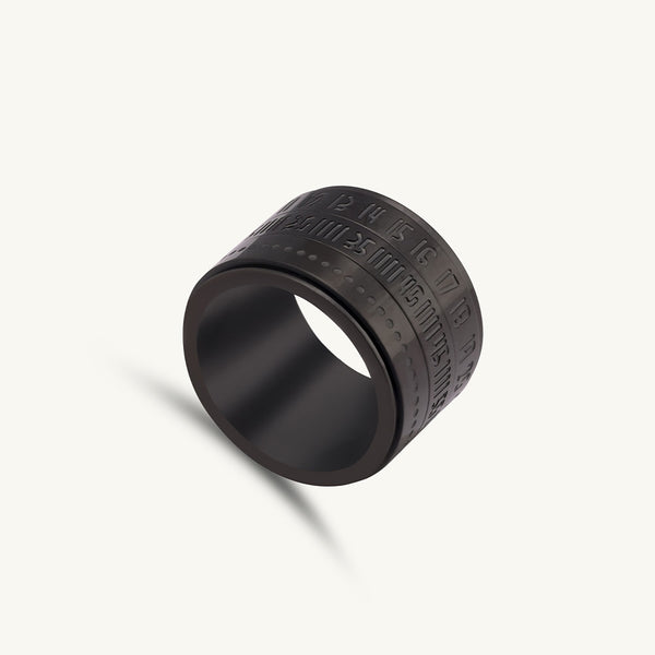 Arabic Numerals Punk Men's Ring