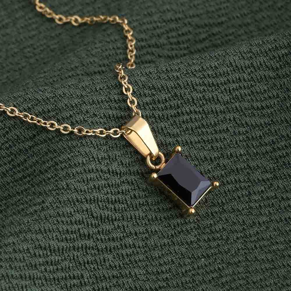 U7 Novelty Razor Pendant Blade Necklace With Wheat Chain 18k
