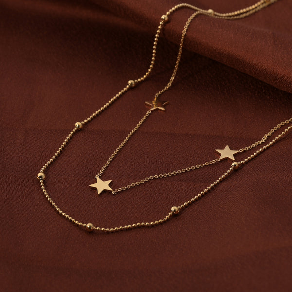 Cosmic Beads and Stars Necklace