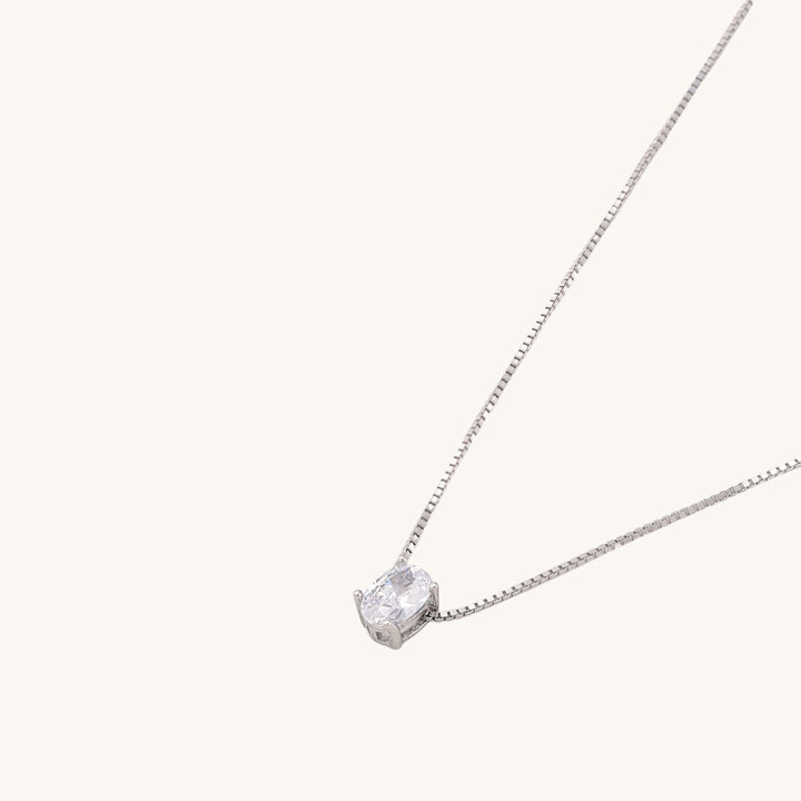 Shop Oval Bezel Necklace- 925 Silver Palmonas-2