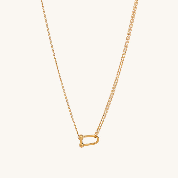 Shop U Shape Necklace- 18k Gold Plated Palmonas-2
