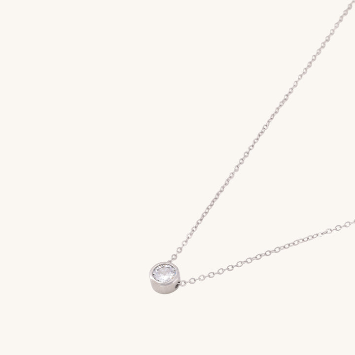 Shop Circle Diamond Necklace- 925 Silver Hallmarked Palmonas-2