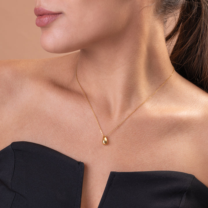 Shop Tiny Pear Necklace- 18k Gold Plated Palmonas-5