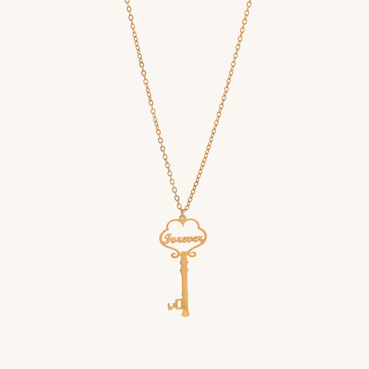 Shop Forever Key Necklace- 18k Gold Plated Palmonas-2